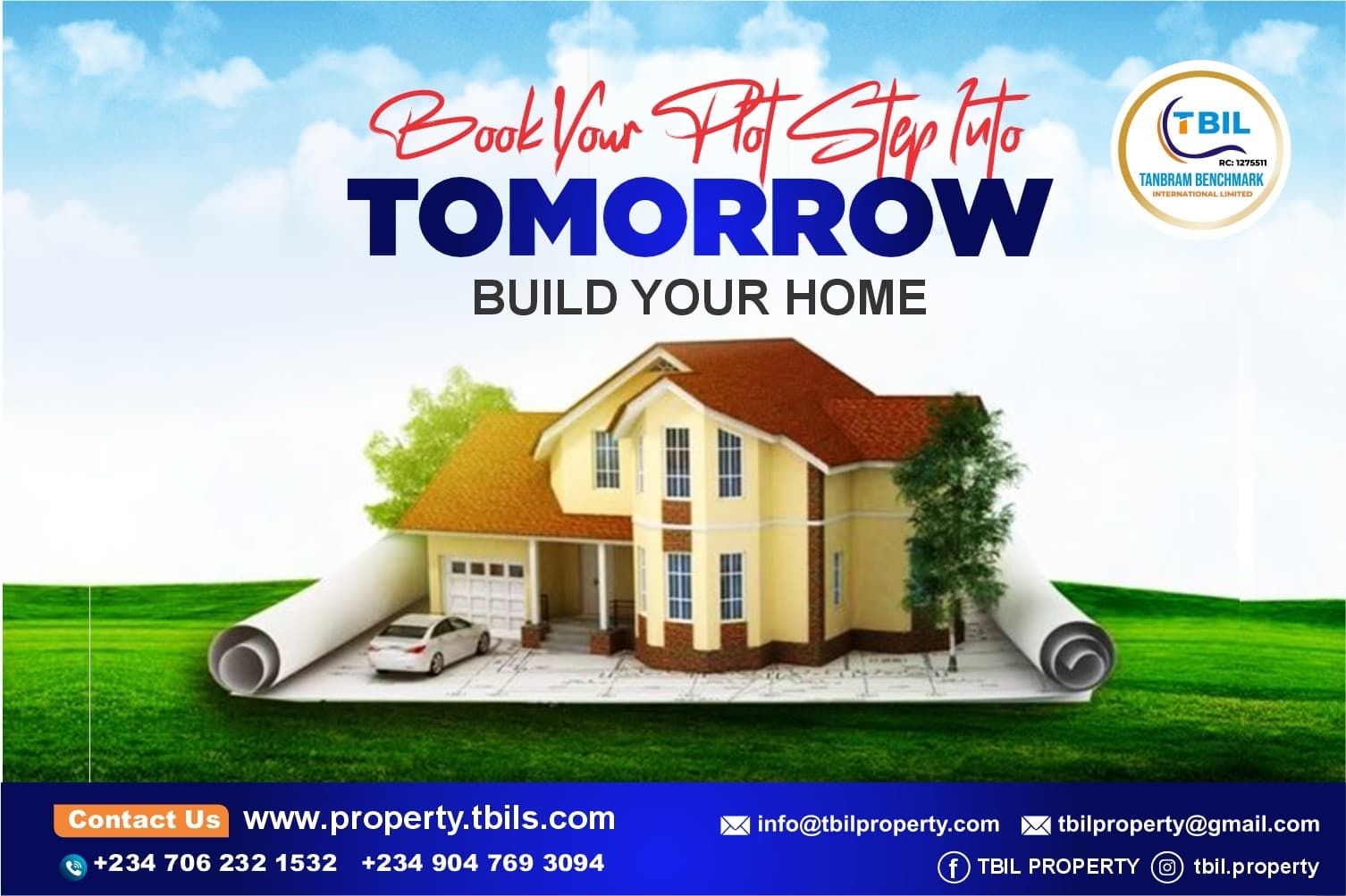 Book Your Plot Tomorrow — TBILS Properties Nigeria
