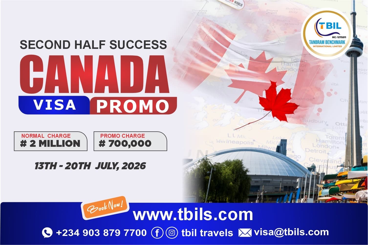 Canada Visa Promo — TBILS Travel Nigeria