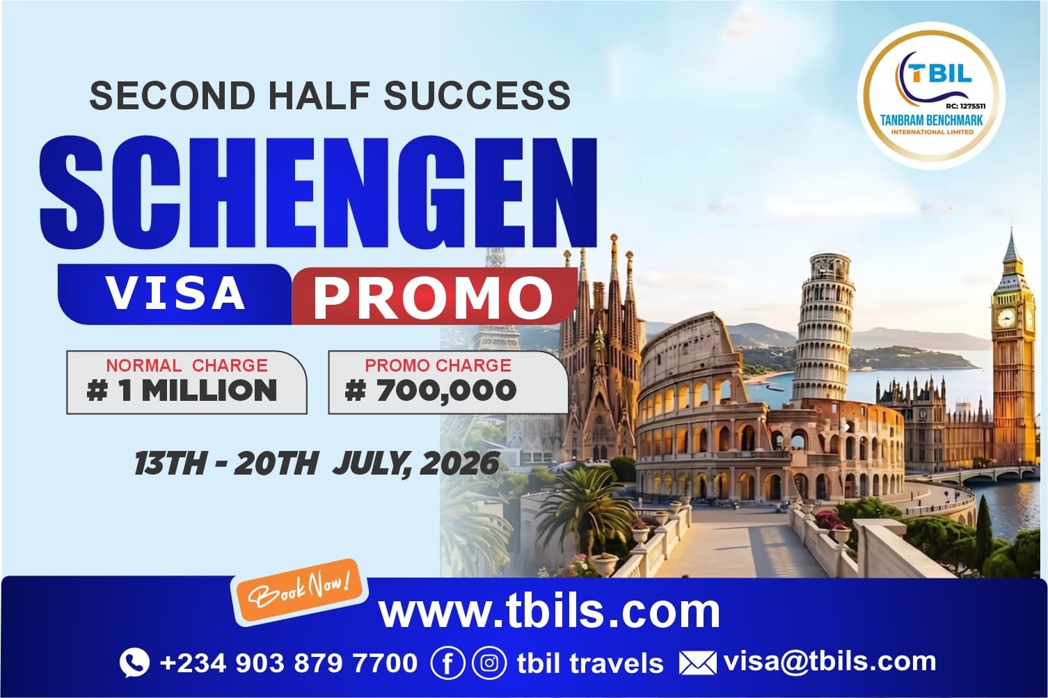 Schengen Visa Promo — TBILS Travel Nigeria